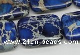 CDE57 15.5 inches 22*30mm rectangle dyed sea sediment jasper beads