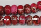 CDE588 15.5 inches 9*14mm rondelle dyed sea sediment jasper beads