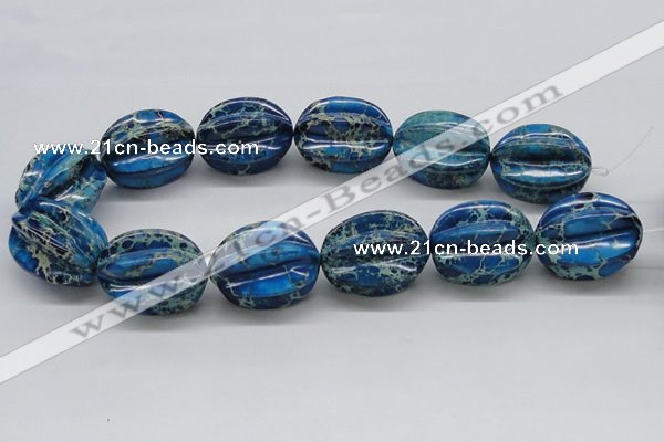 CDE62 15.5 inches 25*33mm star fruit shaped dyed sea sediment jasper beads