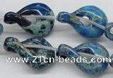 CDE66 15.5 inches 20*30mm petal shaped dyed sea sediment jasper beads