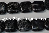 CDE692 15.5 inches 14*14mm square dyed sea sediment jasper beads