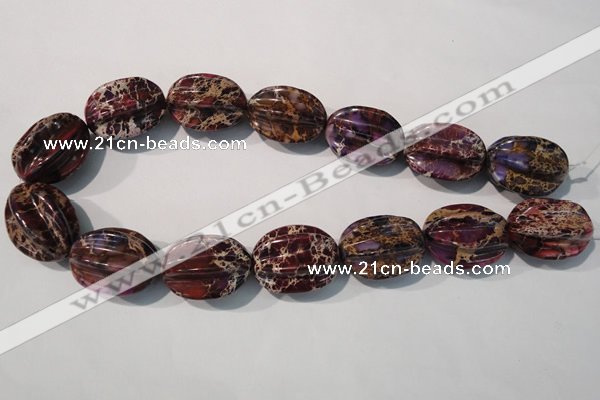 CDE701 15.5 inches 22*28mm star fruit shaped dyed sea sediment jasper beads