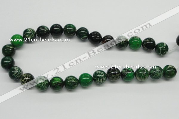 CDE71 15.5 inches 16mm round dyed sea sediment jasper beads