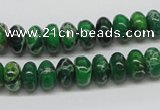 CDE72 15.5 inches 6*10mm rondelle dyed sea sediment jasper beads