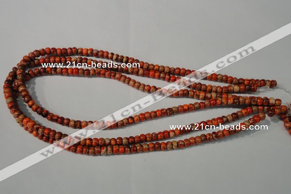 CDE731 15.5 inches 4*6mm rondelle dyed sea sediment jasper beads