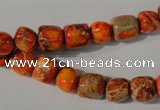 CDE732 15.5 inches 6*7mm – 8*9mm nuggets dyed sea sediment jasper beads