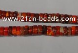 CDE733 15.5 inches 3*6mm heishi dyed sea sediment jasper beads