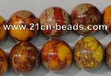 CDE742 15.5 inches 16mm round dyed sea sediment jasper beads