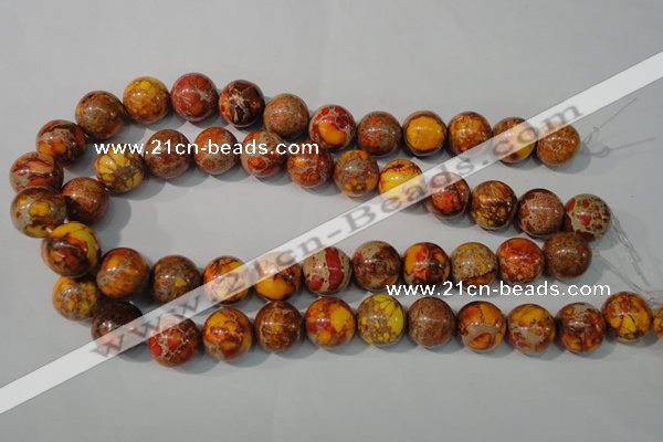 CDE742 15.5 inches 16mm round dyed sea sediment jasper beads