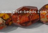 CDE748 15.5 inches 18*25mm faceted nuggets dyed sea sediment jasper beads