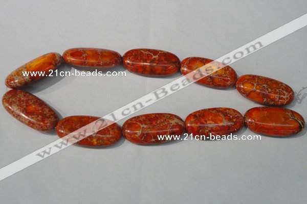 CDE752 15.5 inches 20*40mm oval dyed sea sediment jasper beads