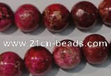 CDE762 15.5 inches 14mm round dyed sea sediment jasper beads