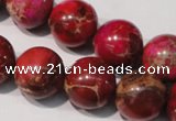 CDE763 15.5 inches 16mm round dyed sea sediment jasper beads