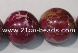 CDE765 15.5 inches 24mm round dyed sea sediment jasper beads