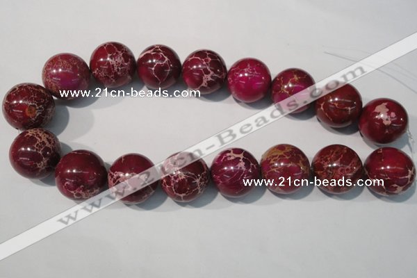 CDE765 15.5 inches 24mm round dyed sea sediment jasper beads