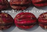 CDE769 15.5 inches 18*25mm star fruit shaped dyed sea sediment jasper beads