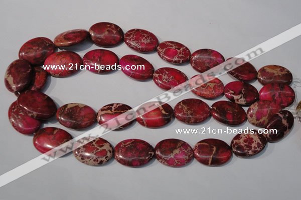 CDE783 15.5 inches 18*25mm oval dyed sea sediment jasper beads