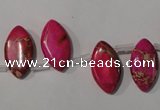 CDE797 Top-drilled 10*18mm marquise dyed sea sediment jasper beads