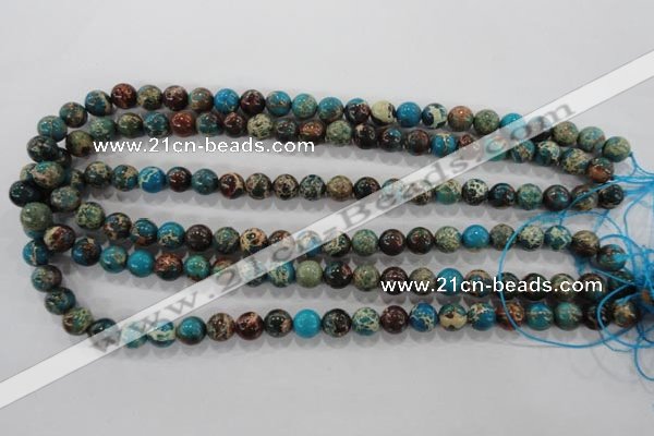 CDE802 15.5 inches 8mm round dyed sea sediment jasper beads wholesale