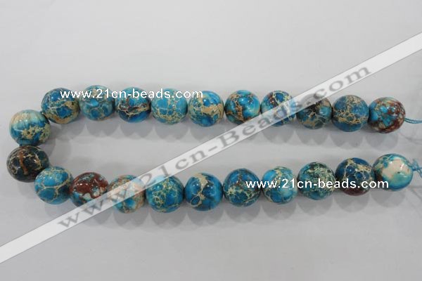 CDE808 15.5 inches 18mm round dyed sea sediment jasper beads wholesale