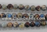 CDE812 15.5 inches 6mm round dyed sea sediment jasper beads wholesale