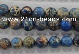 CDE813 15.5 inches 8mm round dyed sea sediment jasper beads wholesale