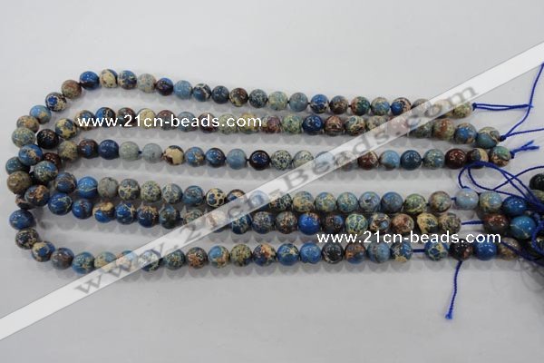 CDE813 15.5 inches 8mm round dyed sea sediment jasper beads wholesale