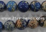 CDE816 15.5 inches 14mm round dyed sea sediment jasper beads wholesale