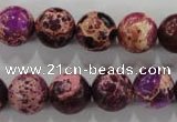 CDE834 15.5 inches 12mm round dyed sea sediment jasper beads wholesale