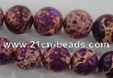 CDE835 15.5 inches 14mm round dyed sea sediment jasper beads wholesale