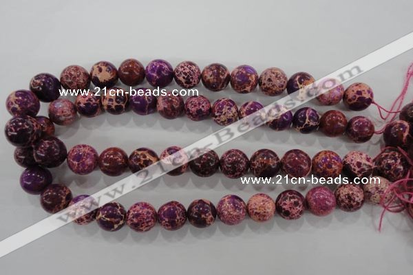 CDE835 15.5 inches 14mm round dyed sea sediment jasper beads wholesale