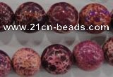 CDE836 15.5 inches 15mm round dyed sea sediment jasper beads wholesale