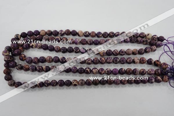 CDE842 15.5 inches 8mm round dyed sea sediment jasper beads wholesale