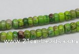 CDE86 15.5 inches 4*6mm rondelle dyed sea sediment jasper beads