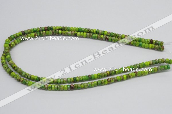 CDE86 15.5 inches 4*6mm rondelle dyed sea sediment jasper beads