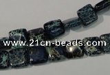 CDE901 15.5 inches 8*8mm square dyed sea sediment jasper beads