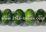 CDE928 15.5 inches 12*18mm rondelle dyed sea sediment jasper beads