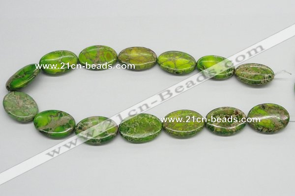 CDE94 15.5 inches 22*30mm oval dyed sea sediment jasper beads