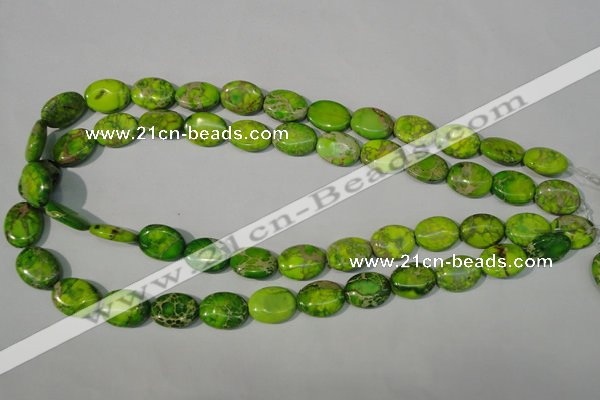 CDE940 15.5 inches 12*16mm oval dyed sea sediment jasper beads