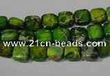 CDE944 15.5 inches 8*8mm square dyed sea sediment jasper beads