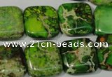 CDE946 15.5 inches 18*18mm square dyed sea sediment jasper beads