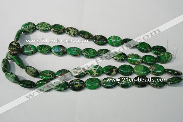 CDE972 15.5 inches 13*18mm oval dyed sea sediment jasper beads