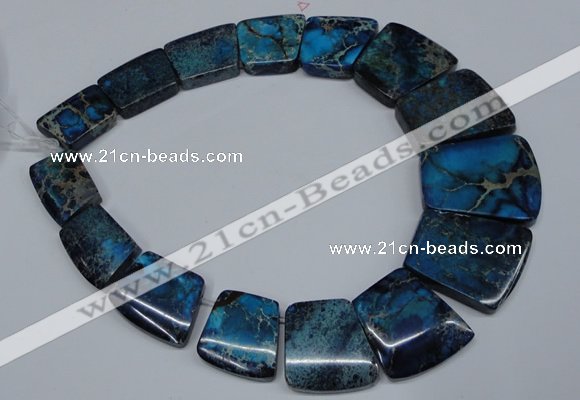 CDE993 Top drilled 18*25mm - 27*35mm trapezoid sea sediment jasper beads