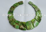 CDE995 Top drilled 18*25mm - 27*35mm trapezoid sea sediment jasper beads