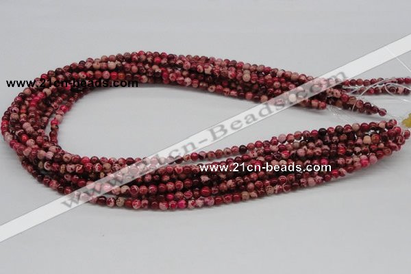 CDI01 16 inches 4mm round dyed imperial jasper beads wholesale