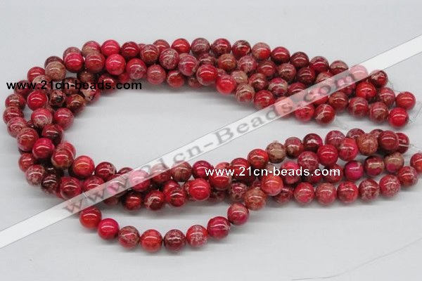 CDI04 16 inches 10mm round dyed imperial jasper beads wholesale