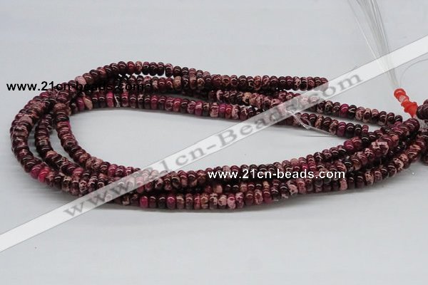 CDI06 16 inches 4*8mm rondelle dyed imperial jasper beads wholesale