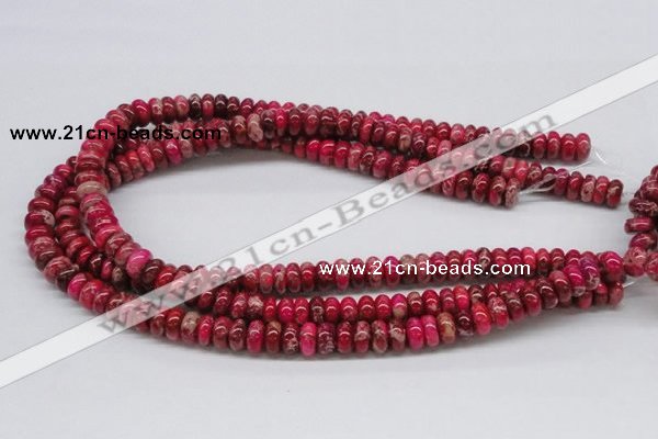 CDI07 16 inches 5*10mm rondelle dyed imperial jasper beads wholesale