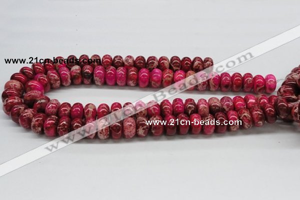 CDI08 16 inches 10*16mm rondelle dyed imperial jasper beads wholesale