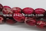 CDI09 16 inches 10*14mm rice dyed imperial jasper beads wholesale